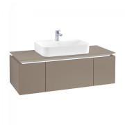 Тумба під раковину Villeroy & Boch Legato 120х38 см з підсвічуванням ДСП сірий трюфель B757L0VG
