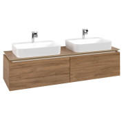 Тумба під раковину Villeroy & Boch Legato 160х38 см з підсвічуванням ДСП дуб канзас B767L0RH