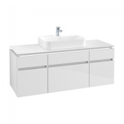 Тумба под раковину Villeroy & Boch Legato 140х55 см с подсветкой МДФ/ДСП белый глянцевый B760L0DH