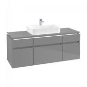 Тумба под раковину Villeroy & Boch Legato 140х55 см с подсветкой МДФ/ДСП глянцевый серый B760L0FP