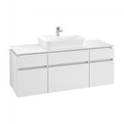 Тумба під раковину Villeroy & Boch Legato 140х55 см з підсвічуванням ДСП білий матовий B760L0MS