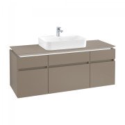 Тумба под раковину Villeroy & Boch Legato 140х55 см с подсветкой ДСП трюфель серый B760L0VG