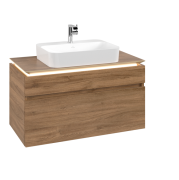 Тумба під раковину Villeroy & Boch Legato 100х55 см з підсвічуванням ДСП дуб канзас B756L0RH