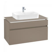 Тумба под раковину Villeroy & Boch Legato 100х55 см с подсветкой ДСП трюфель серый B756L0VG