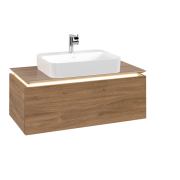 Тумба під раковину Villeroy & Boch Legato 100х38 см з підсвічуванням ДСП дуб канзас B755L0RH