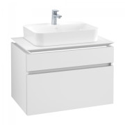 Тумба під раковину Villeroy & Boch Legato 80х55 см з підсвічуванням ДСП білий матовий B754L0MS