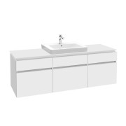 Тумба під раковину Villeroy & Boch Legato 140х55 см з підсвічуванням ДСП білий матовий B685L0MS