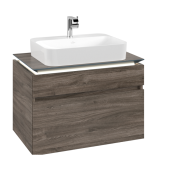 Тумба під раковину Villeroy & Boch Legato 80х55 см з підсвічуванням ДСП кам'яний дуб B754L0RK