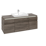 Тумба под раковину Villeroy & Boch Legato 140х55 см с подсветкой ДСП каменный дуб B685L0RK