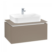 Тумба під раковину Villeroy & Boch Legato 80х38 см з підсвічуванням ДСП сірий трюфель B753L0VG