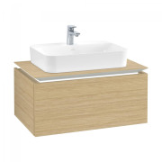 Тумба под раковину Villeroy & Boch Legato 80х38 см с подсветкой ДСП северный дуб B753L0VJ