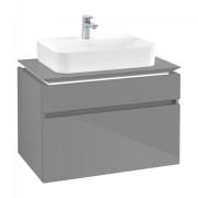 Тумба под раковину Villeroy & Boch Legato 80х55 см с подсветкой МДФ/ДСП глянцевый серый B754L0FP