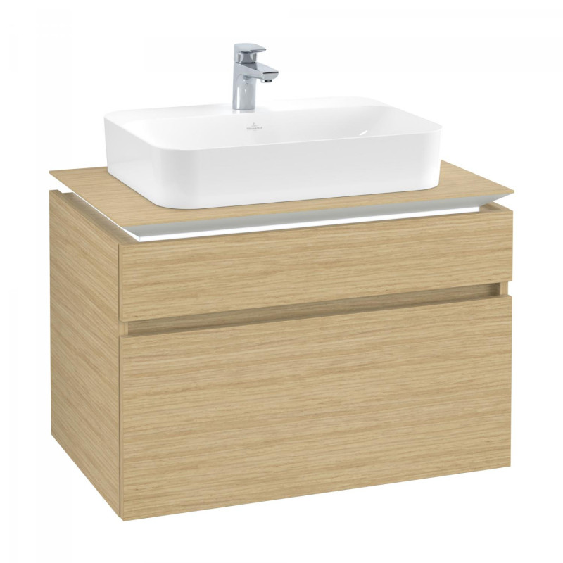 Тумба під раковину Villeroy&Boch Legato 80х55 см з підсвічуванням ДСП північний дуб B754L0VJ