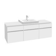 Тумба под раковину Villeroy & Boch Legato 140х55 см с подсветкой ДСП белый матовый B685L0MS