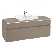 Тумба під раковину Villeroy & Boch Legato 140х55 см з підсвічуванням ДСП сірий трюфель B685L0VG