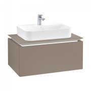 Тумба под раковину Villeroy & Boch Legato 80х38 см с подсветкой ДСП трюфель серый B753L0VG