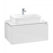 Тумба під раковину Villeroy & Boch Legato 80х38 см з підсвічуванням МДФ/ДСП білий глянсовий B753L0DH