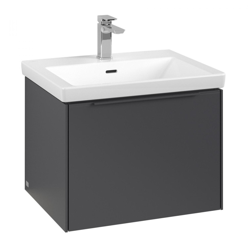 Тумба под раковину Villeroy & Boch Subway 3.0 57,2х42,9 см ДСП/алюминий графит/монохром C57702VR