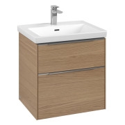 Тумба под раковину Villeroy & Boch Subway 3.0 57,2х57,6 см ДСП/алюминий дуб северный C57800VJ