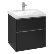 Тумба под раковину Villeroy & Boch Subway 3.0 57,2х57,6 см ДСП/алюминий черный вулкан C57800VL