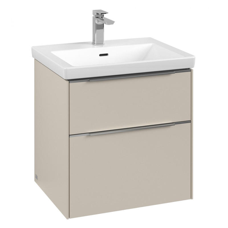 Тумба під раковину Villeroy & Boch Subway 3.0 57,2х57,6 см ДСП/алюміній сірий кашемір C57800VN