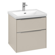 Тумба под раковину Villeroy & Boch Subway 3.0 57,2х57,6 см ДСП/алюминий серый кашемир C57800VN