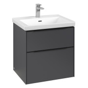 Тумба под раковину Villeroy & Boch Subway 3.0 57,2х57,6 см ДСП/алюминий графит/монохром C57802VR