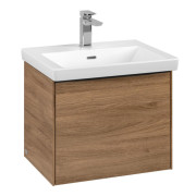 Тумба под раковину Villeroy & Boch Subway 3.0 52,3х42,9 см ДСП/алюминий дуб канзас/черный вулкан C57901RH