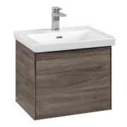 Тумба під раковину Villeroy & Boch Subway 3.0 52,3х42,9 см ДСП/алюміній дуб кам'яний/чорний вулкан C57901RK