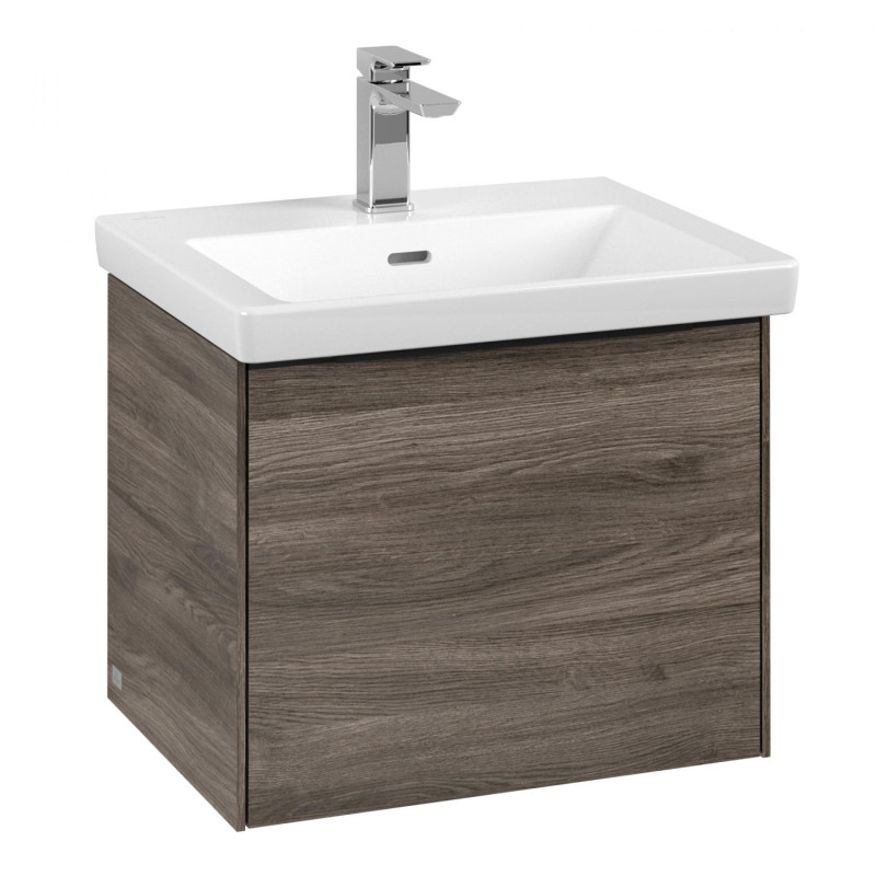 Тумба під раковину Villeroy & Boch Subway 3.0 52,3х42,9 см ДСП/алюміній дуб аризона/чорний вулкан C57901VH