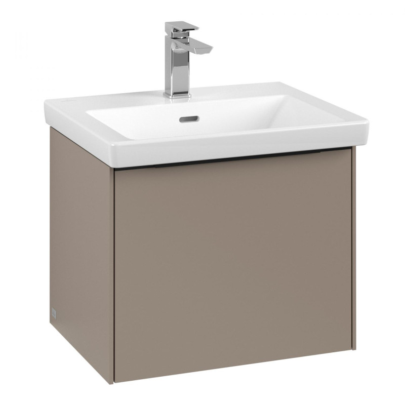 Тумба под раковину Villeroy & Boch Subway 3.0 52,3х42,9 см ДСП/алюминий тауп/черный вулкан C57901VM