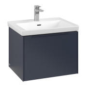 Тумба під раковину Villeroy & Boch Subway 3.0 57,2х42,9 см ДСП/алюміній морський синій/монохром C57702VQ