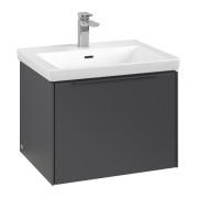 Тумба під раковину Villeroy & Boch Subway 3.0 57,2х42,9 см ДСП/алюміній графіт/монохром C57702VR