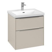 Тумба под раковину Villeroy & Boch Subway 3.0 57,2х57,6 см ДСП/алюминий серый кашемир C57800VN