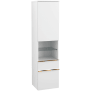 Пенал Villeroy & Boch Venticello 40,4х37,2х154,6 см петлі ліворуч ДСП/МДФ білий матовий/ручка мідь A95205MS
