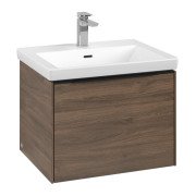 Тумба под раковину Villeroy & Boch Subway 3.0 57,2х42,9 см ДСП/алюминий дуб аризона/черный вулкан C57701VH