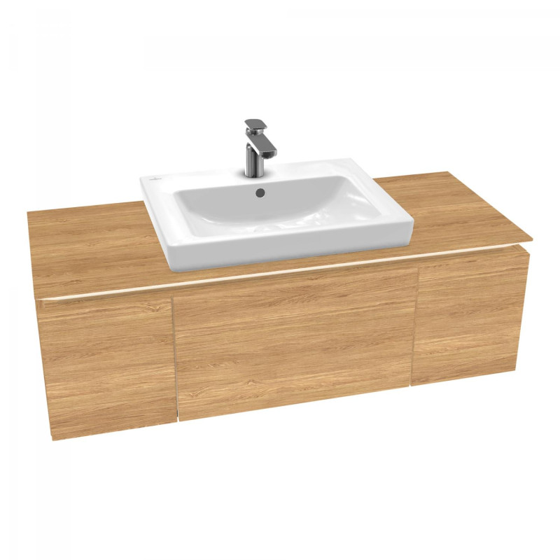 Тумба під раковину Villeroy & Boch Legato 120х38 см з підсвічуванням ДСП дуб канзас B682L0RH