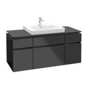 Тумба под раковину Villeroy & Boch Legato 120х55 см с подсветкой МДФ/ДСП глянцевый серый B683L0FP