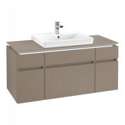 Тумба под раковину Villeroy & Boch Legato 120х55 см с подсветкой ДСП трюфель серый B683L0VG
