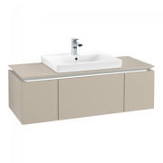 Тумба под раковину Villeroy & Boch Legato 120х38 см с подсветкой ДСП нежно-серый B682L0VK