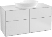 Тумба под раковину Villeroy & Boch Finion 120х50,1 см МДФ белый матовый лак/стекло белое матовое FA3100MT