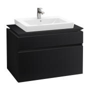 Тумба під раковину Villeroy&Boch Legato 100х55 см з підсвічуванням МДФ/ДСП чорний матовий лак B681L0PD