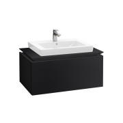 Тумба під раковину Villeroy&Boch Legato 100х38 см з підсвічуванням МДФ/ДСП чорний матовий лак B680L0PD