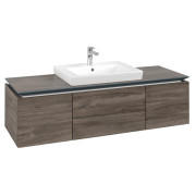 Тумба під раковину Villeroy & Boch Legato 140х38 см з підсвічуванням ДСП кам'яний дуб B684L0RK