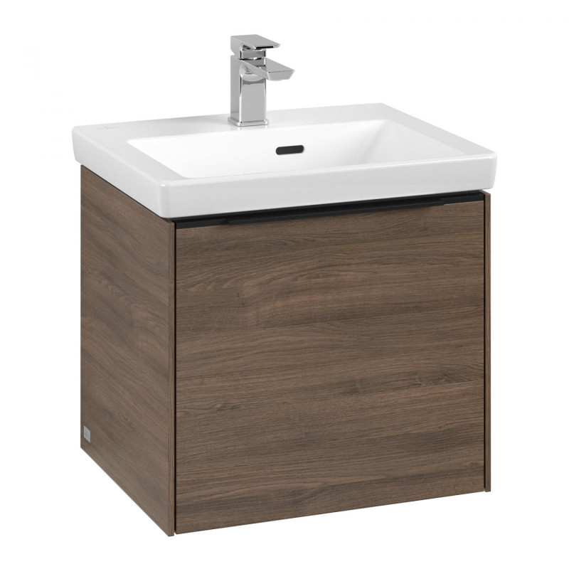 Тумба под раковину Villeroy & Boch Subway 3.0 47,3х42,9 см ДСП/алюминий дуб аризона/черный вулкан C58001VH
