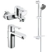 Комплект змішувачів для ванної Grohe QuickFix Get 3 в 1 з душовим набором хром UA202702MQ