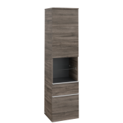 Пенал Villeroy & Boch Venticello 40,4х37,2х154,6 см петлі праворуч ДСП кам'яний дуб/ручка алюміній білий A95212RK