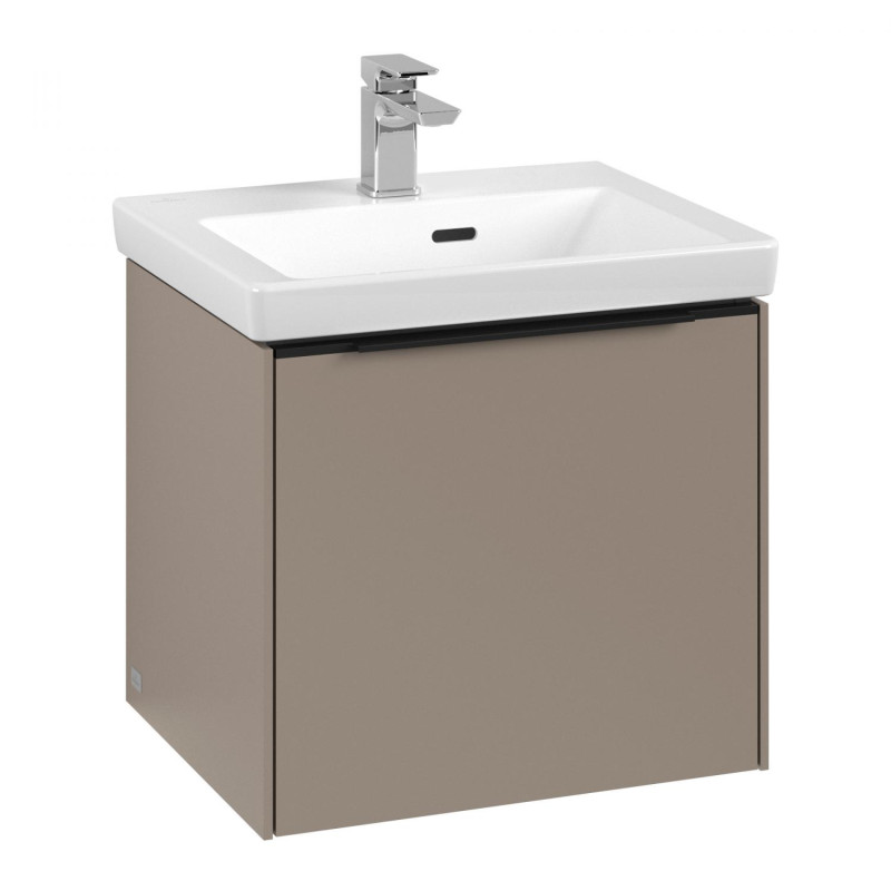 Тумба під раковину Villeroy & Boch Subway 3.0 47,3х42,9 см ДСП/алюміній тауп/чорний вулкан C58001VM