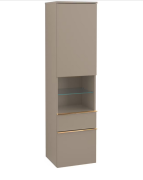 Пенал Villeroy & Boch Venticello 40,4х37,2х154,6 см петли справа ДСП трюфель серый/ручка медь A95215VG