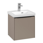 Тумба под раковину Villeroy & Boch Subway 3.0 42,3х42,9 см ДСП/алюминий тауп/черный вулкан C58101VM